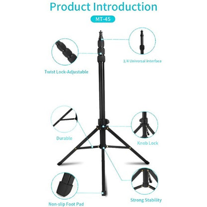 Jmary, Vlog Outdoor 0.51-1.68M Phone Holder Stand Clip Mobile Phone Mt-45