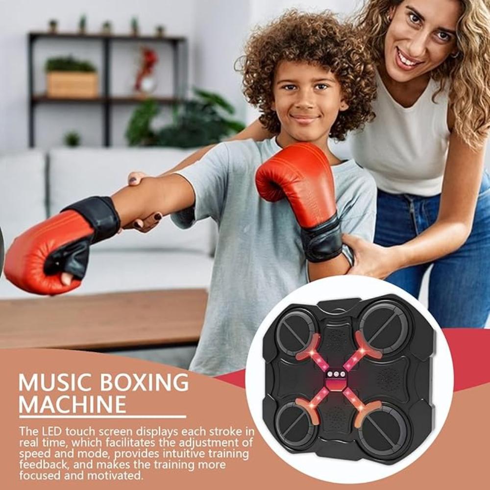 Music Boxing Machine, LED Touch Screen Boxing Target, Wireless Boxing Target Equipment, Smart Boxing Workout Equipment, Adjustable Punching Target Machine, Home Boxing Machine with Music, LED Wireless, MusicBoxing-6167