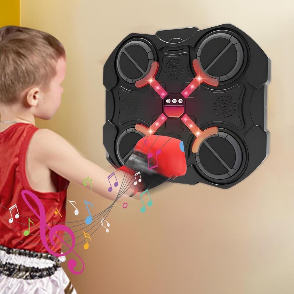 Music Boxing Machine, LED Touch Screen Boxing Target, Wireless Boxing Target Equipment, Smart Boxing Workout Equipment, Adjustable Punching Target Machine, Home Boxing Machine with Music, LED Wireless, MusicBoxing-6167