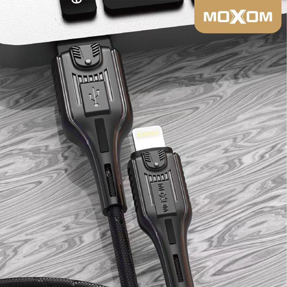 Moxom, 1.5 Meter 2.4A Fast Charging Data Cable, Available in Different Compatible Devices
