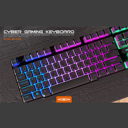 Moxom, MX-KB09, USB Gaming Keyboard Rainbow BackLight