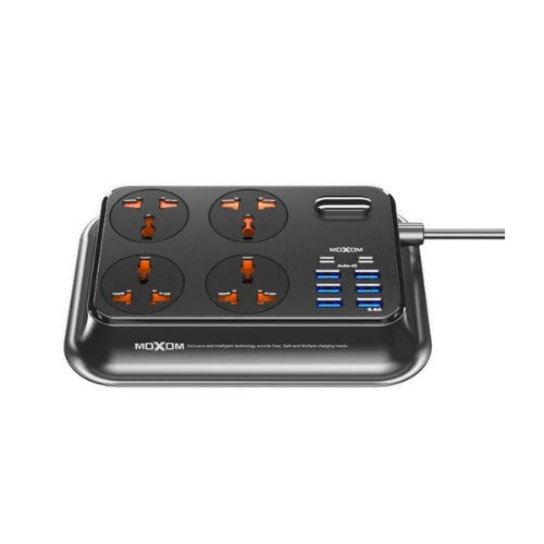 Moxom, Mx-St07 Smart Power Socket | 6 Usb Ports, 2 Pd Type-C