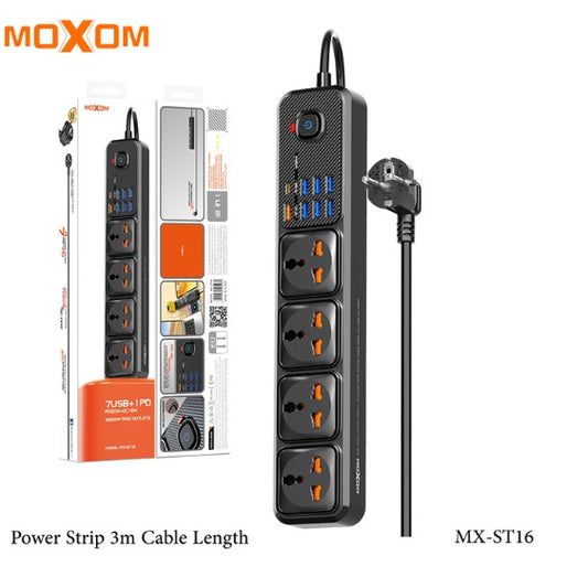 Moxom, Mx-St16 12-In-1 Power Strip | 7 Usb Ports