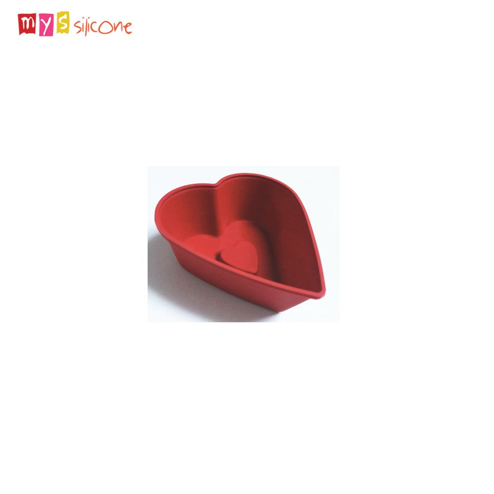 MYS Silicone, Heart Shaped Muffin (6 Pcs) Diameter: 7Cm Height: 3 Cm