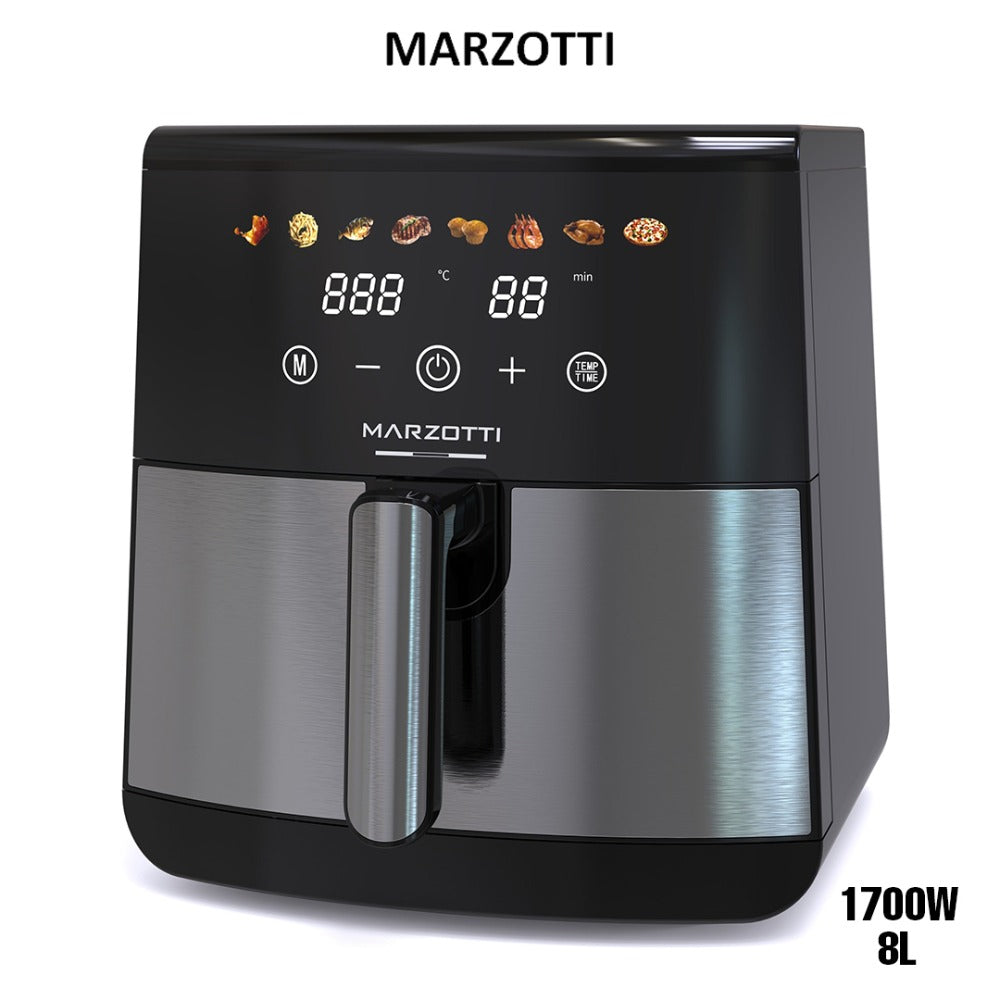 Marzotti, Air Fryer 1700W 8L Stainless Steel Colorful Touch Panel Mzaf02