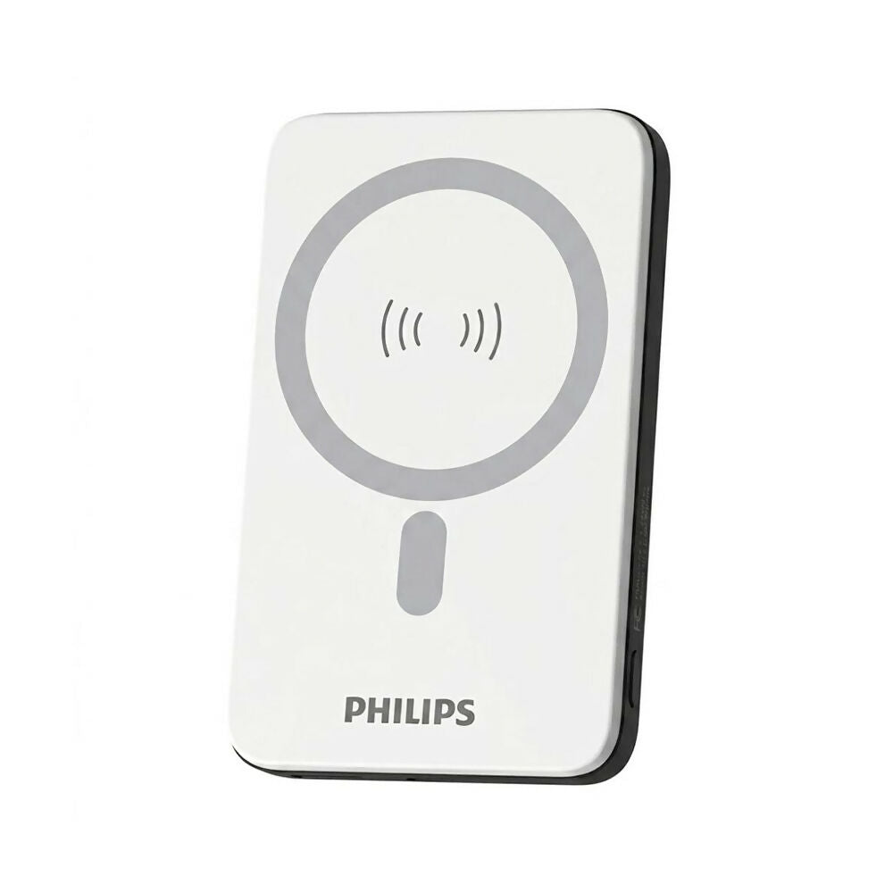 Philips Power Bank 10000mAh, Ultra Slim Type-C +C Wireless 20W [White], PHI-DLP9712CW