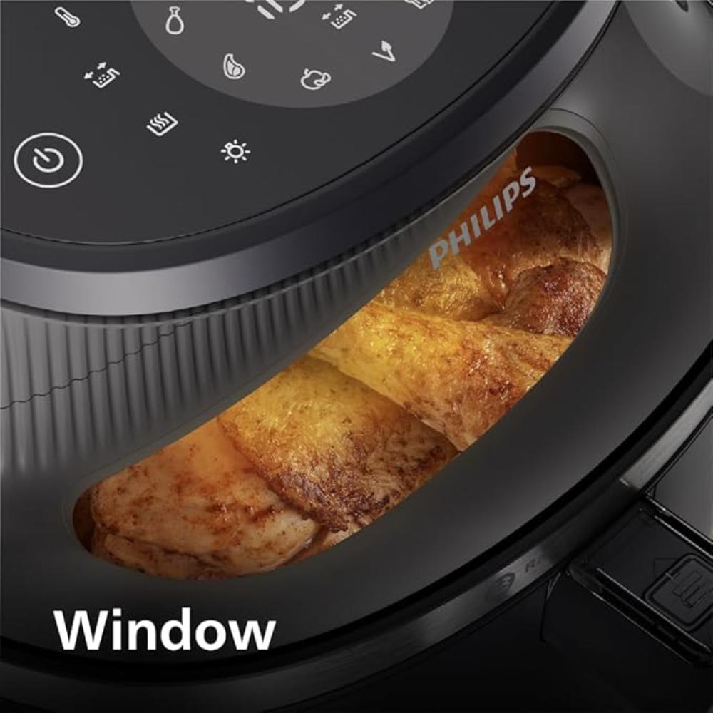 Philips, Airfryer 3000 Series 7.2L, Cooking Window, 16-in-1 Airfryer, RapidAir Plus Technology, Fat Removal, HomeID Recipe App, Easy to Clean, NA342
