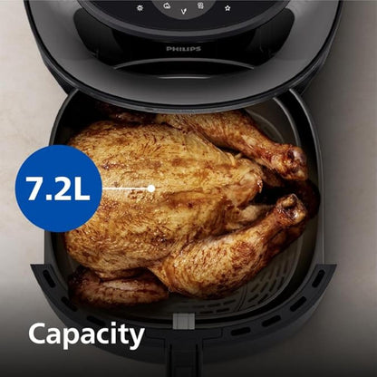 Philips, Airfryer 3000 Series 7.2L, Cooking Window, 16-in-1 Airfryer, RapidAir Plus Technology, Fat Removal, HomeID Recipe App, Easy to Clean, NA342