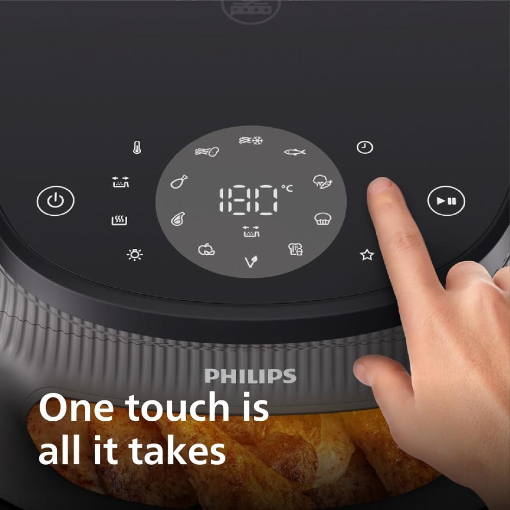 Philips, Airfryer 3000 Series 7.2L, Cooking Window, 16-in-1 Airfryer, RapidAir Plus Technology, Fat Removal, HomeID Recipe App, Easy to Clean, NA342