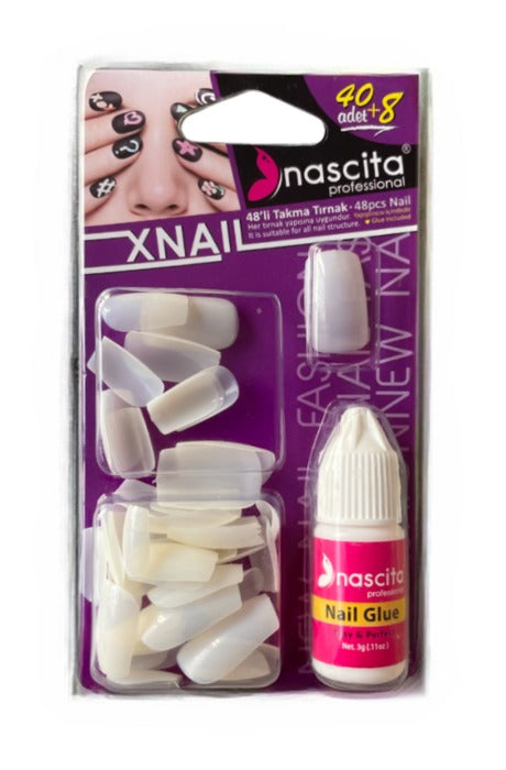 Nascita Artificial Nails With Glue 115 - Pack of 48
