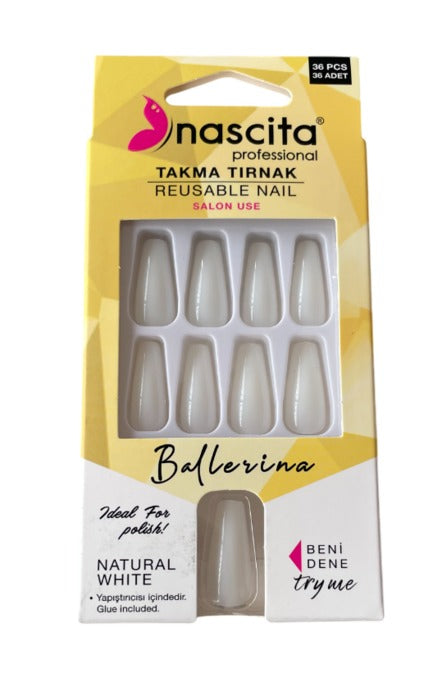 Nascita Ballerina False Nails With Glue 142 - Pack of 36