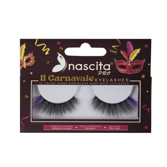 Nascita Carnavale Series Colorful False Eyelashes With Glue 127