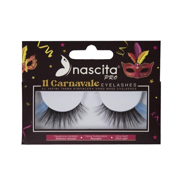 Nascita Carnavale Series Colorful False Eyelashes With Glue 129