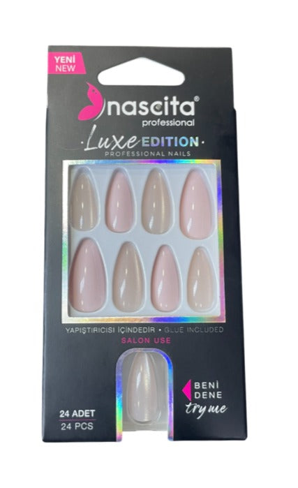 Nascita Cat Eye False Nails With Glue 214 - Pack of 24