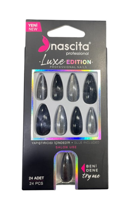 Nascita Cat Eye False Nails With Glue 272 - Pack of 24