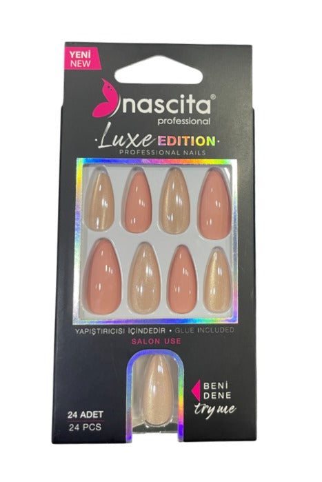 Nascita Cat Eye False Nails With Glue 273 - Pack of 24