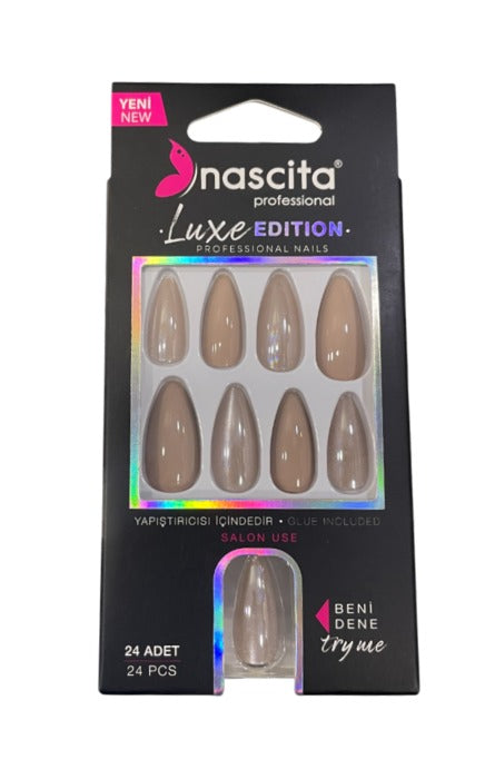 Nascita Cat Eye False Nails With Glue 277 - Pack of 24