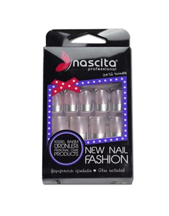 Nascita French Nails With Glue 60 - Pack of 24