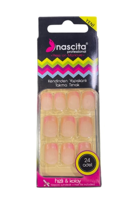 Nascita Press On Nails With Nail File 20 - Pack of 24