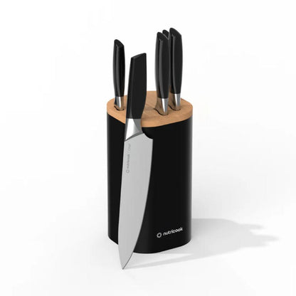 Nutricook Everyday 6-Piece Knife Set, Precision Stainless Steel Blades -  Black, NC-KB150k