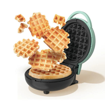Nutricook Mini Waffle Maker 350-400W, Healthy Ceramic Coating, Quick Heat - Aqua Marine, NC-WM100AM