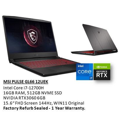 Msi, Pulse Gl66 12Uek Gaming Laptop 9S7-158314-070