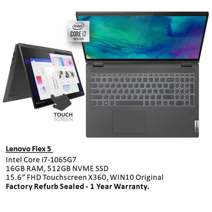 Lenovo, Flex 5 15Iil05 Convertible Laptop 81X3000Vus