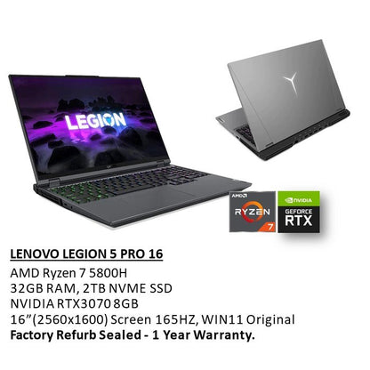 Lenovo, Legion 5 Pro 16Ach6H Gaming Laptop 82Jq00Fcus
