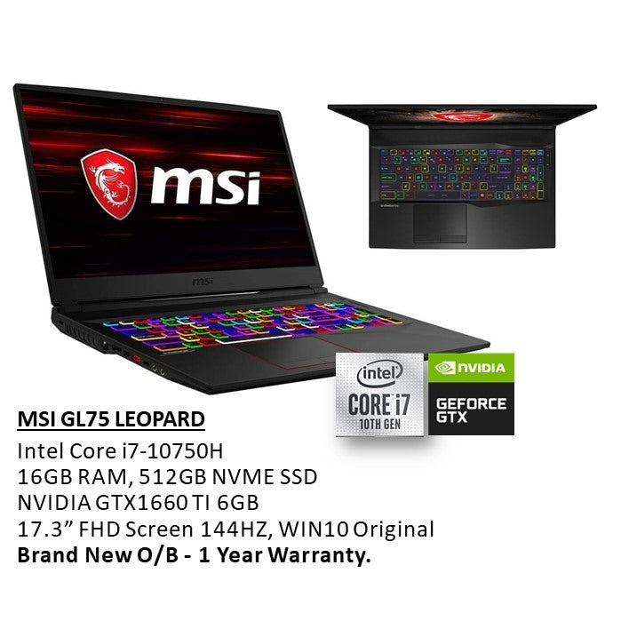 Msi, Gl75 Leopard Gaming Laptop 9S7-17E722-408