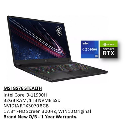 Msi, Gs76 Stealth Gaming Laptop 9S7-17M111-648