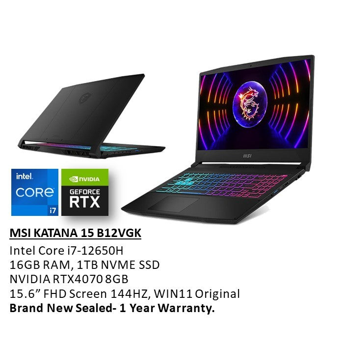 Msi, Katana 15 B12Vgk-082Us Gaming Laptop