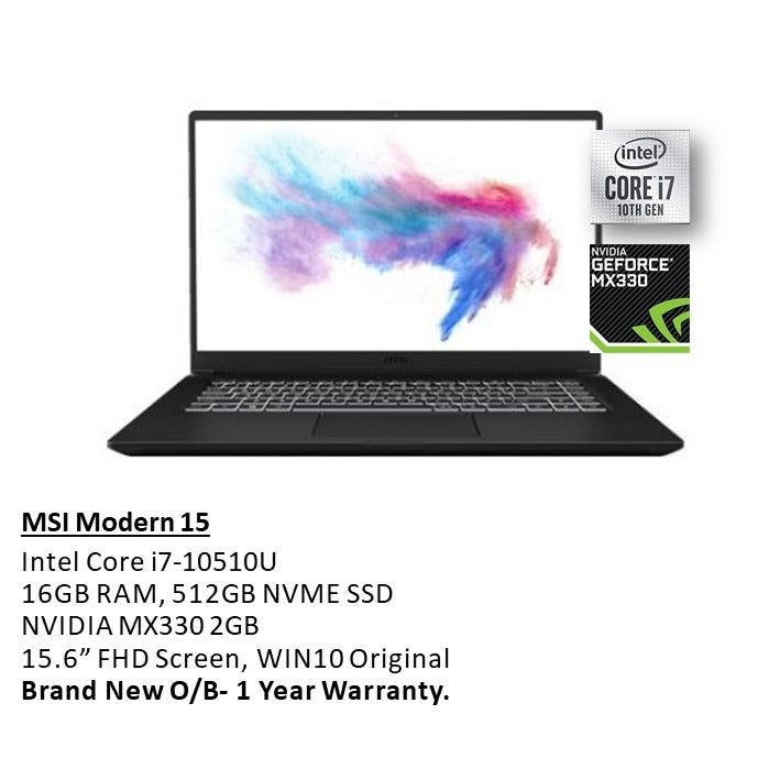 Msi, Modern 15 Ultra Thin Laptop 9S7-155123-436