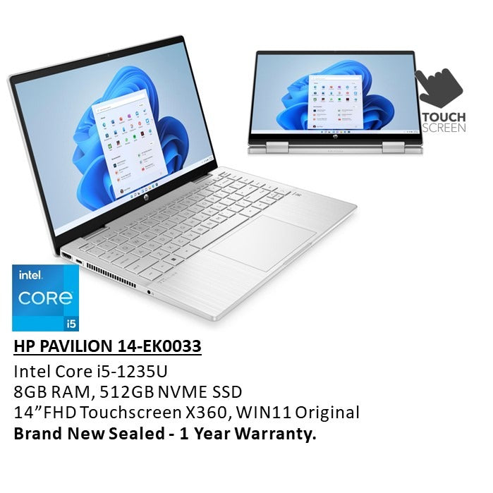 Hp, Pavilion 14-Ek0033Dx Convertible Laptop 67W83Ua