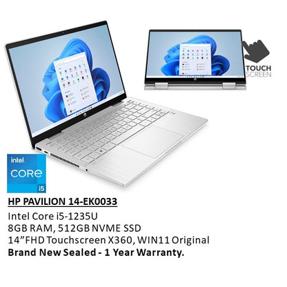 Hp, Pavilion 14-Ek0033Dx Convertible Laptop 67W83Ua
