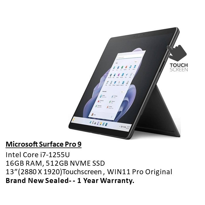 Microsoft, Surface Pro 9 (2-In-1) Tablet And Laptop Qiy-00023