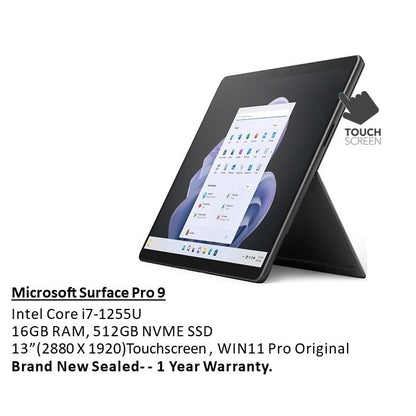Microsoft, Surface Pro 9 (2-In-1) Tablet And Laptop Qiy-00023
