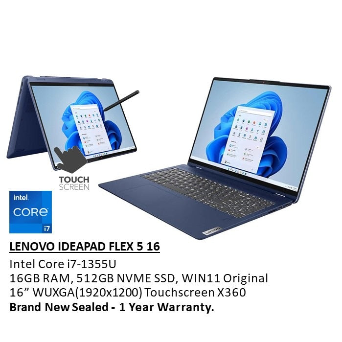 Lenovo, Ideapad Flex 5 16Iru8 Convertible Laptop 82Y10007Us