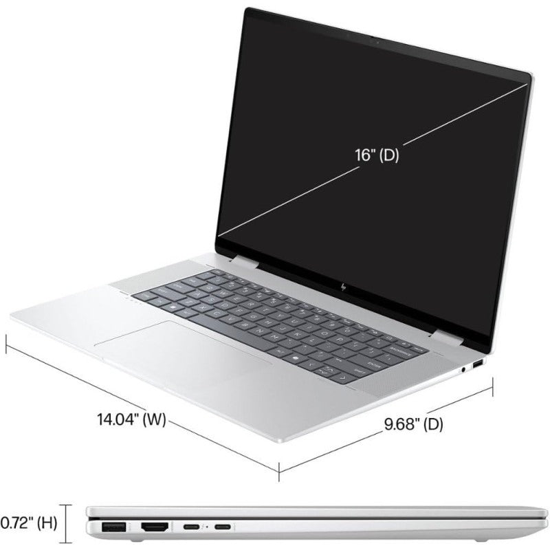 HP, Laptop Envy X360 16-AC0033DX - Ultra 7-155U, 32GB RAM, 2TB SSD NVME,16' (1920x1200) 2K Touchscreen, Win11 Pro Original