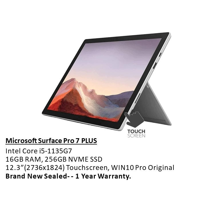 Microsoft, Surface Pro 7 Plus (2-In-1) Tablet And Laptop 1Y2-00001