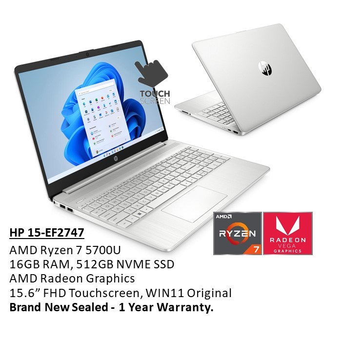 HP, 15-Ef2747 Laptop 8B3S2Ua