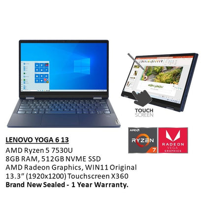 Lenovo, Yoga 6 13Abr8 Convertible Laptop 83B2001Vus