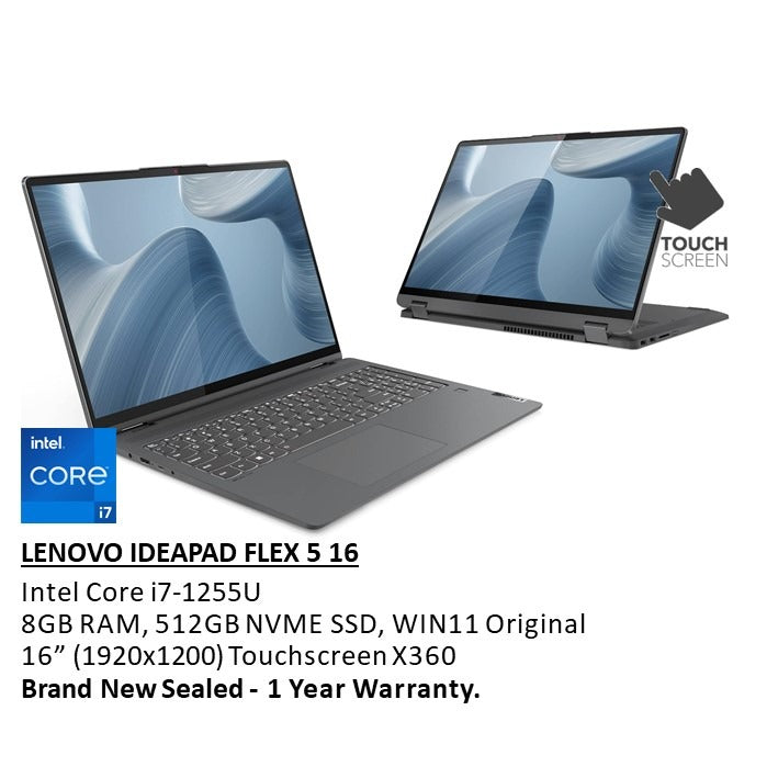 Lenovo, Ideapad Flex 5 16Iau7 Convertible Laptop 82R80022Us