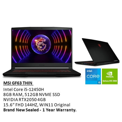 Msi, Gf63 Thin Gaming Laptop 12Ucx-458Ca
