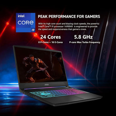 Msi, Laptop Katana B14Wgk-016Us - I9-14900Hx, 32Gb Ram, 1Tb Ssd Nvme, Nvidia Rtx5070, 15.6' (2560 X 1440) 165Hz, Win11 Original