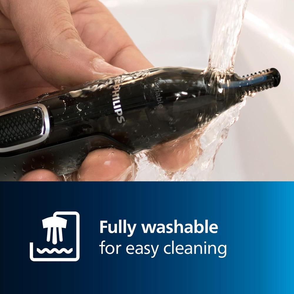 Philips, Series 5000 Battery-Operated Nose, Ear and Eyebrow Trimmer, Black, NT5650