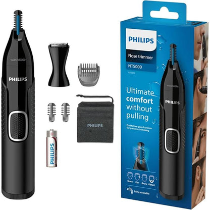 Philips, Series 5000 Battery-Operated Nose, Ear and Eyebrow Trimmer, Black, NT5650
