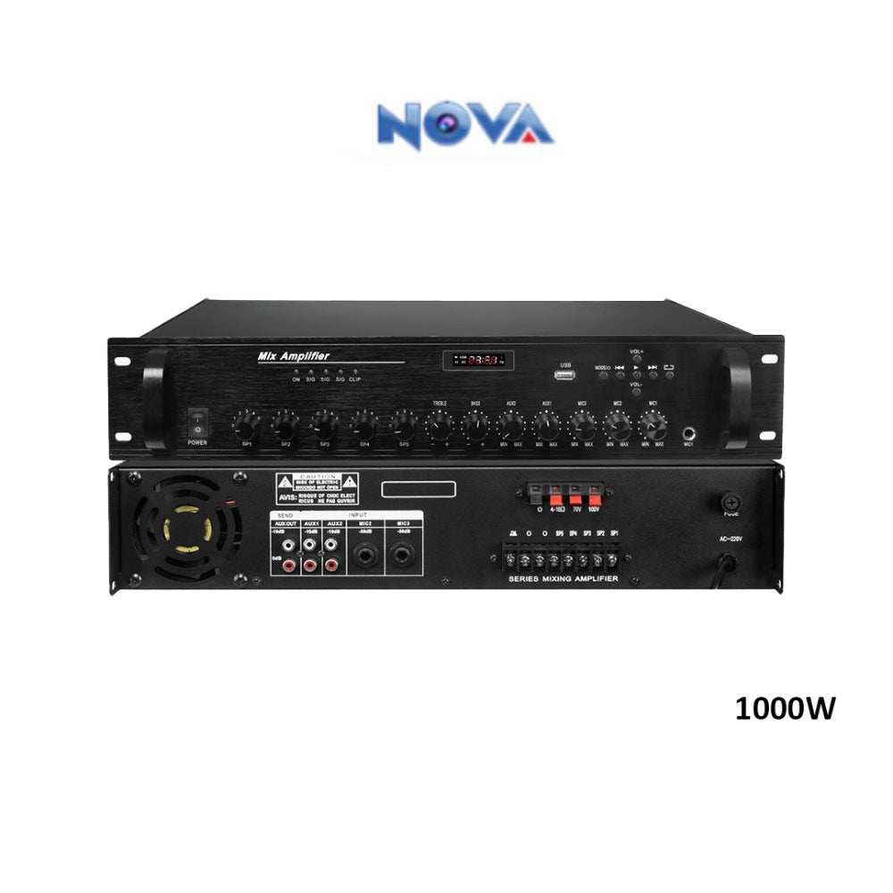 Nova, 5-Zone Volume Mixer Amplier With Echo & Repeat Audio Nva-Ampl-5950Ut
