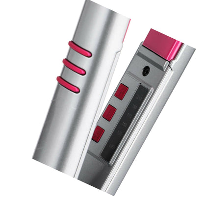 VGR V-580 Professional Ceramic Hair Straightener, 5 Temp Settings 130°C-210°C, Uniform Heat Tech, LED Display, 360° Swivel Cord, Lockable Plates, Salon Like Smooth & Shiny Hair, Grey/Pink