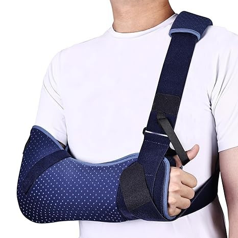 OrthoLife, Arm Sling For Shoulder Injury With Waist Strap - Immobilizer Brace Support For Sleeping, Rotator Cuff Surgery (Comfort Version, Right