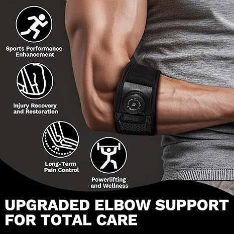 OrthoLife, Elbow Brace For Men & Women, Elbow Brace For Tendonitis And Tennis Elbow And Golfer'S Elbow, Adjustable Elbow Strap
